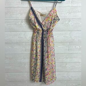 Romy Women’s Shear Floral Sleeveless Midi Summer Dress. Size L